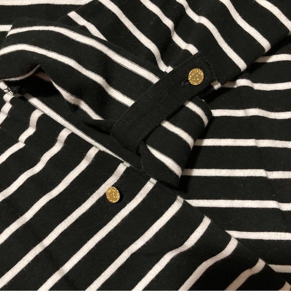 Anne Klein Sport Black and White Striped Blouse - Picture 8 of 10
